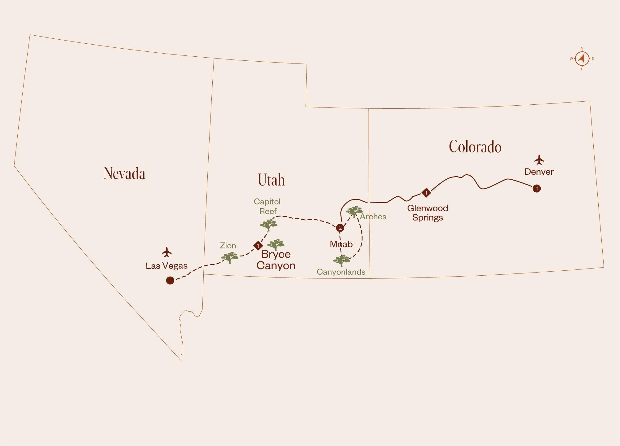 Mighty Five Explorer Map