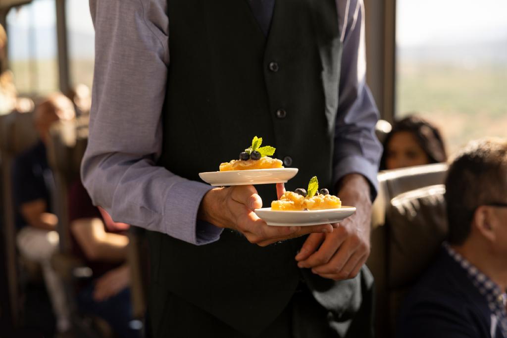 Cocktail and snack service onboard